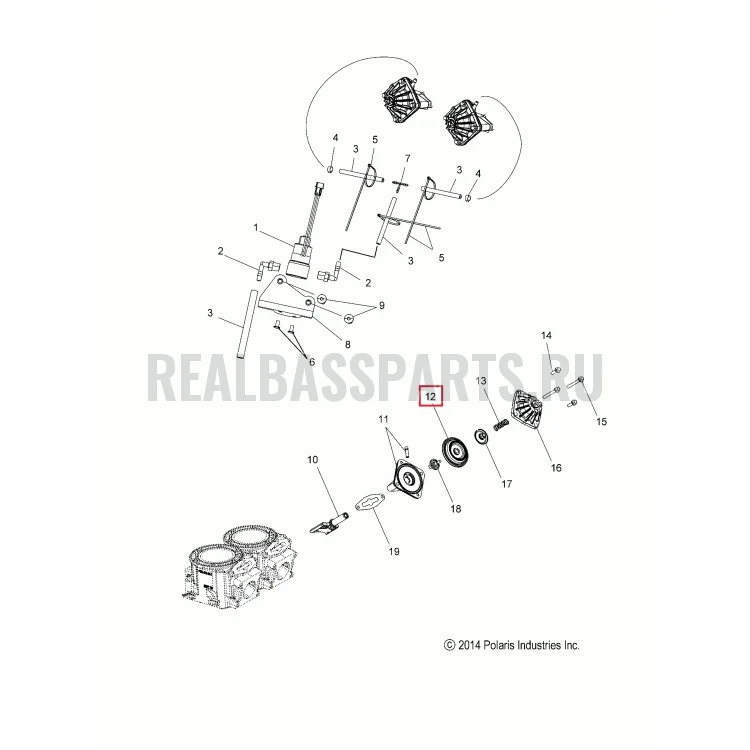 5414495 Мембрана клапана выпускного Polaris BELLOWS-EXH,RIB,NMX 5410000 5412056 5412147 5412379 5412399 5412733  , фото 2