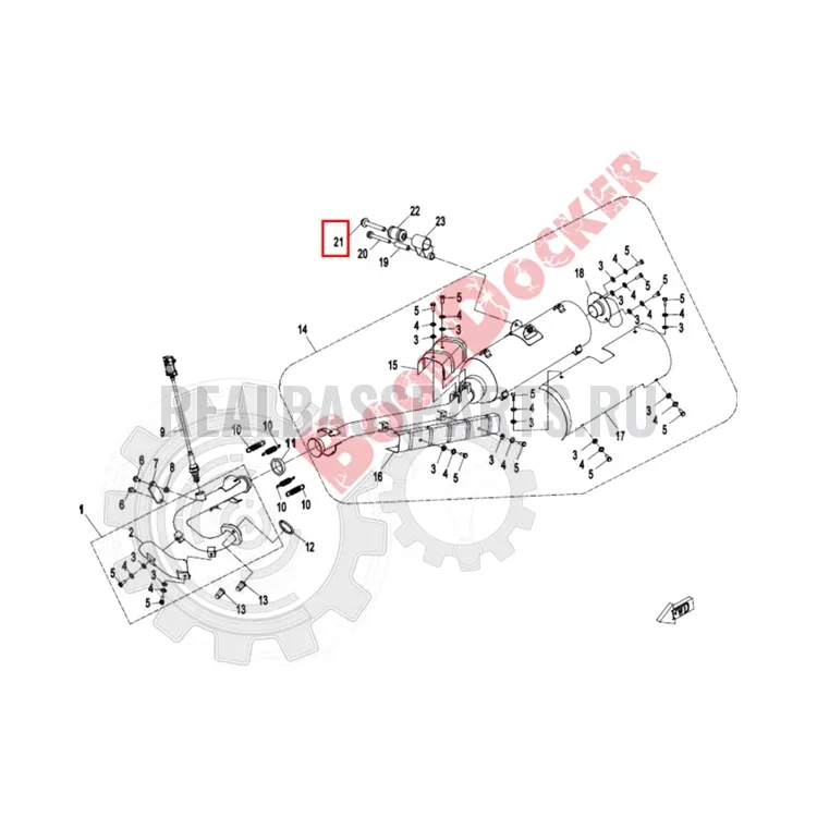 BD-30006-102070840 Болт M10X1.25X70 крепления рычагов подвески 500/X5/X6/X8/X10 BD-30006-102070810, фото 2
