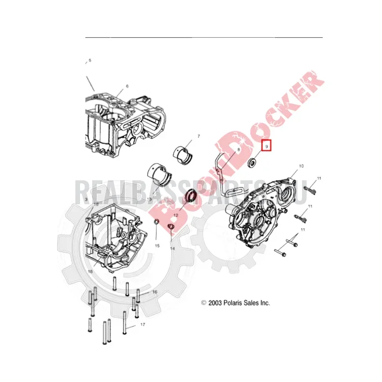 5412455 Сальник помпы водяного насоса 15X35X8 для квадроциклов Polaris SPORTSMAN/RZR 800 5411184/AT-09217, фото 2