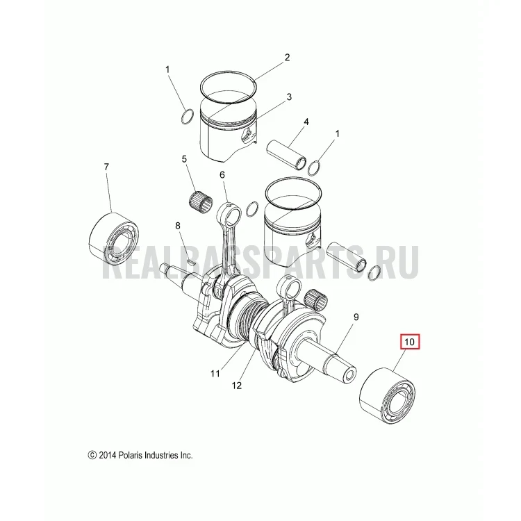 3515098 Подшипник FAG F560423.03 для Polaris (Металлическая обойма) 35X72X48 3514908 3514587 3514710 , фото 2