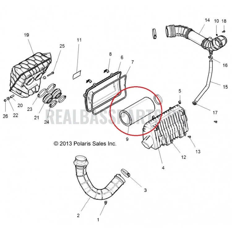 2879520 Фильтр воздушный для квадроциклов Polaris RZR XP/XP4 1000 2882234, фото 2