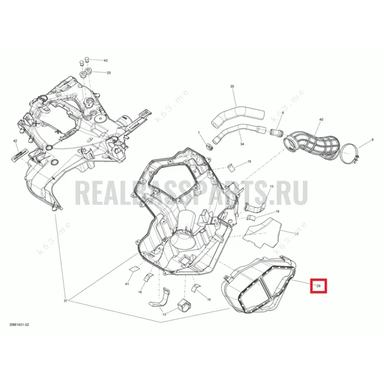 508000595 Сетка впуска Ski-Doo, фото 1