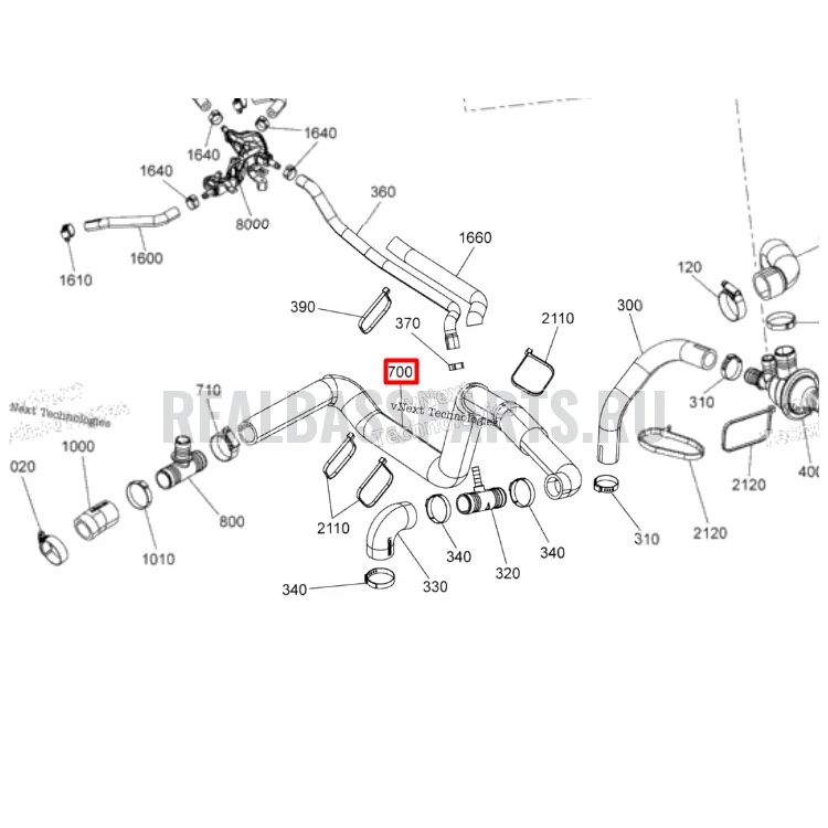 509000992 Шланг Ski-Doo, фото 1