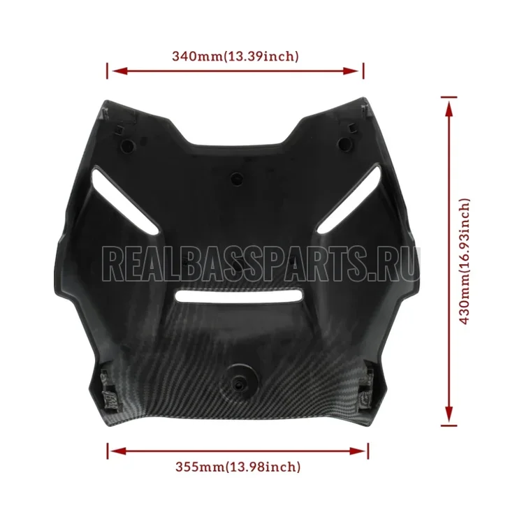 219400877 Epic Hood - Carbon Black All Ryker models, фото 1