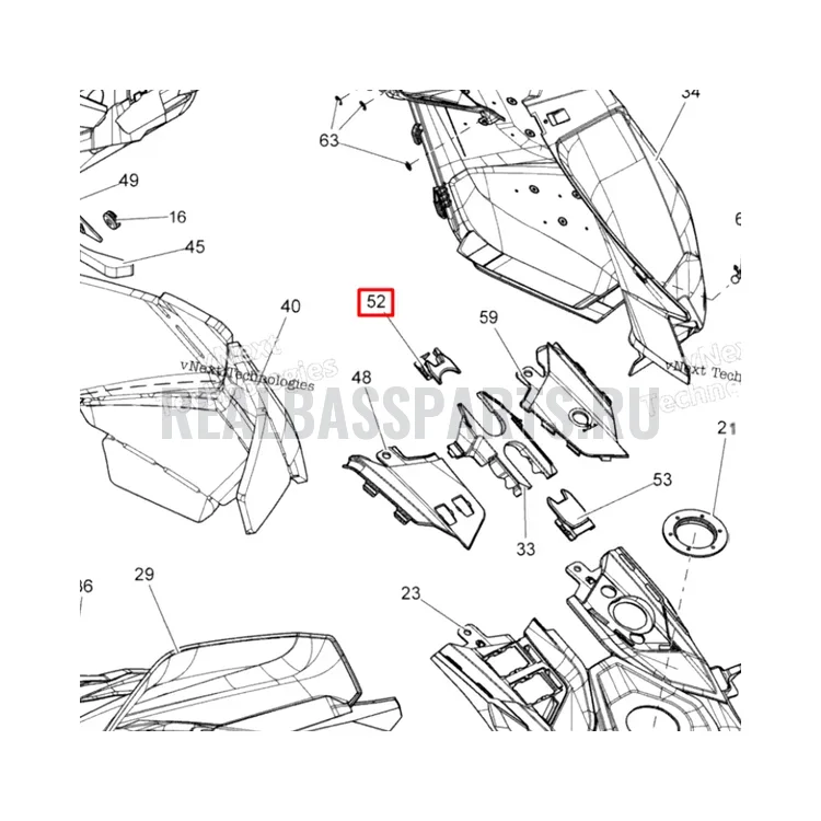 Капот и лобовое стекло, Lynx 49 Ranger 2 Stroke 517305147, фото 1