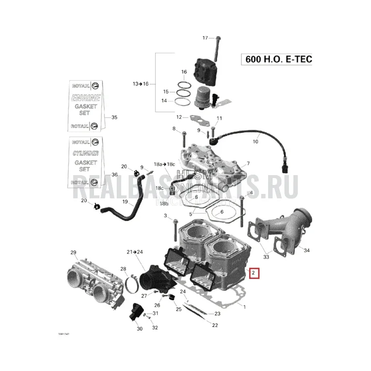 420623263 Цилиндр Ski-Doo 600 E-Tec, фото 1