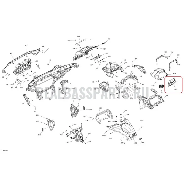 705019010 Сетка фильтрующая шноркеля для квадроциклов Can-Am OUTLANDER G3 XMR, фото 1