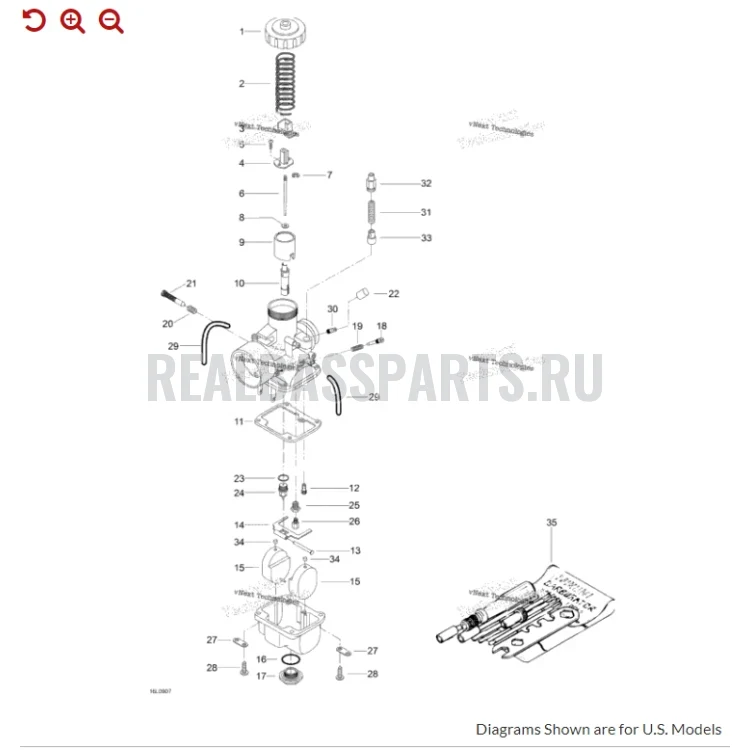 605619004 Карбюратор 550 Ski-Doo, фото 1
