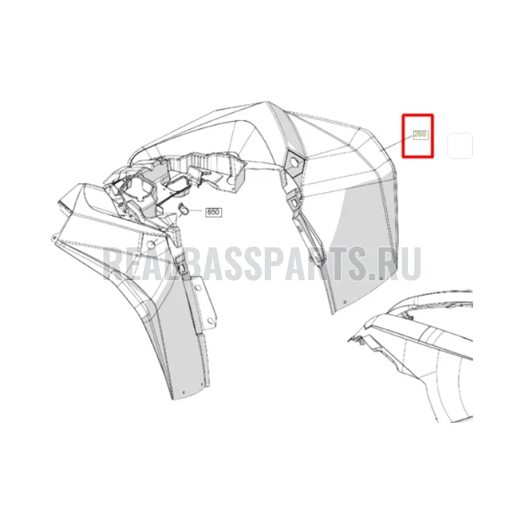 715009610 Hyper Silver Front Fender Ass'y Can-Am Renegade, фото 1