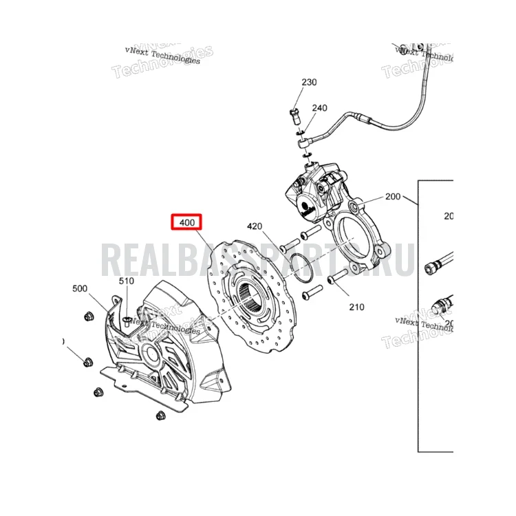507032554 Диск тормозной Ski-Doo 507032487 507032513 507032488, фото 2