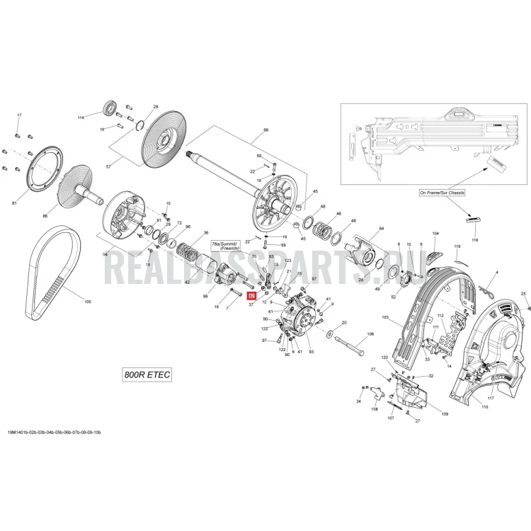 417222947 Ролик паука вариатора Ski-Doo 417003900 417003901 417222762 417223035 420429132 , фото 3