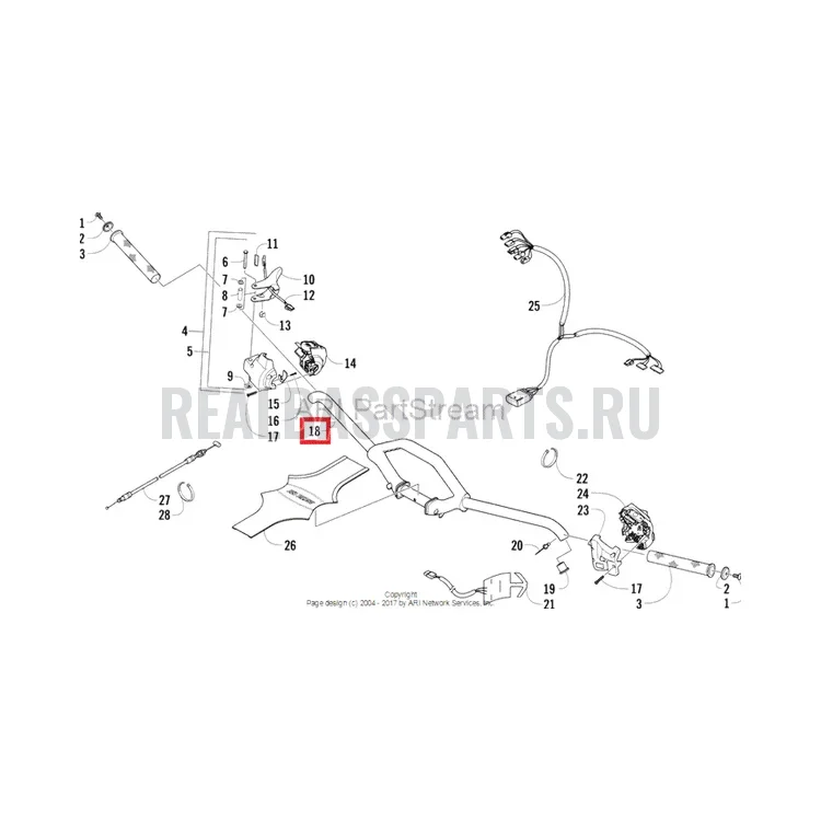 1705-229 Руль M8 Arctic Cat, фото 1