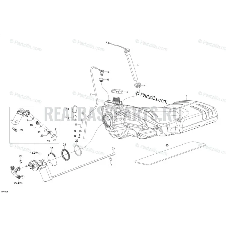 415129512 Волновая шайба, позиция 18 на схеме топливного насоса Ski-Doo