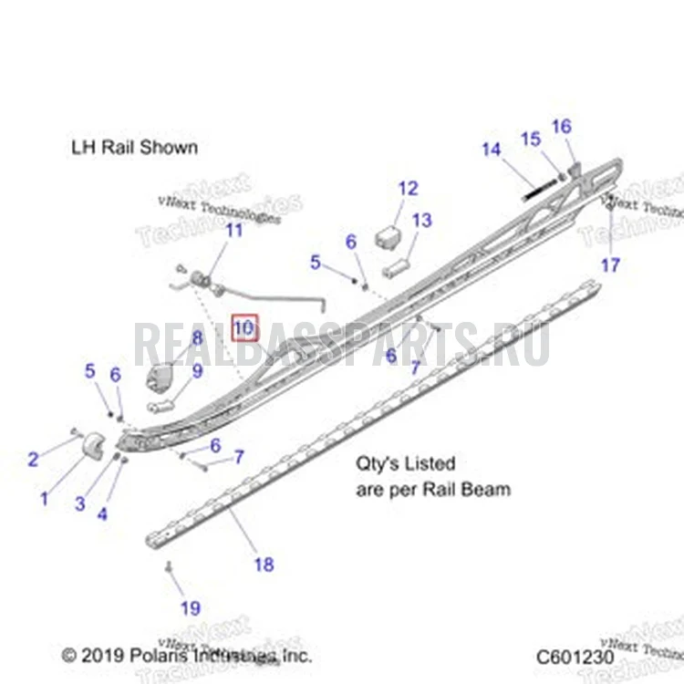 Схема сборки (отмечена позиция детали)