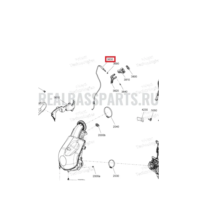 512061066 Трос дросселя G4 Ski-Doo THROTTLE CABLE, фото 1
