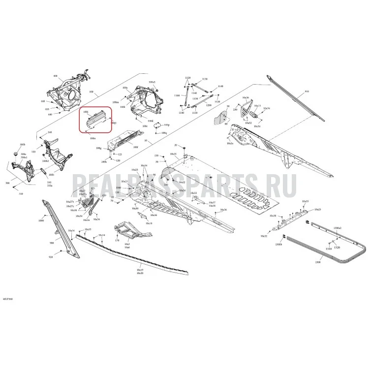 518333937 Пластина модуля рамы для снегоходов Lynx BRUTAL 518333937, фото 1