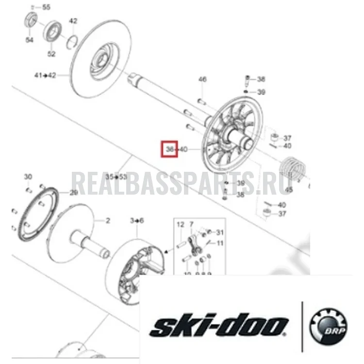 417127408 Щека вариатора Ski-Doo 417127199 417127330 , фото 1