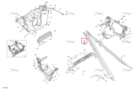 Глубокий чёрный левый задний Diagonal поперечный Member включает 900 to 900 a Ski-Doo Summit 850 E-TEC Turbo R X (2024) (518333358)