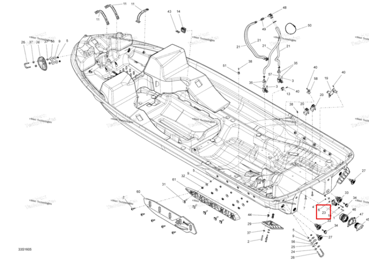 Трос Adaptor в сборе Sea-Doo RXP (2016) (277001881)