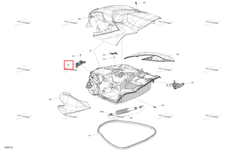 Опора хомут Sea-Doo RXP 325 X (2026) (269502414)