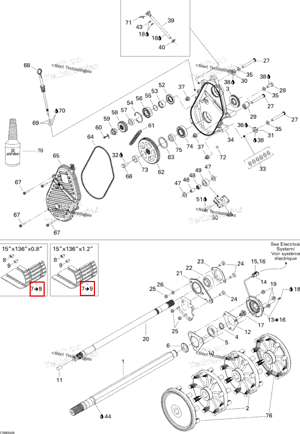 Гусеница 15 × 136 × 1.25 в сборе Ski-Doo 504152488