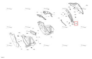 Чёрный правый задний панель Ski-Doo 517307741