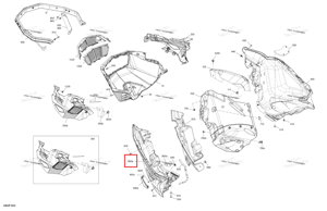 Глубокий чёрный левый Bottom с полукруглой головкой Ski-Doo 502008515