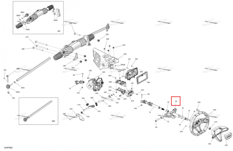 Рулевое колесо опора Can-Am Maverick Turbo RR XRS (2026) (709402989)