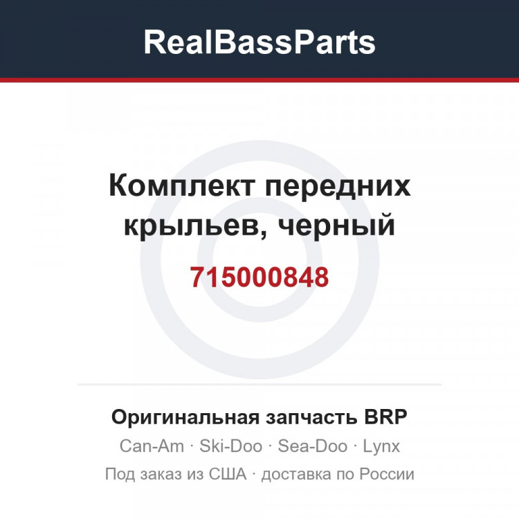 715000848 Комплект передних крыльев, черный