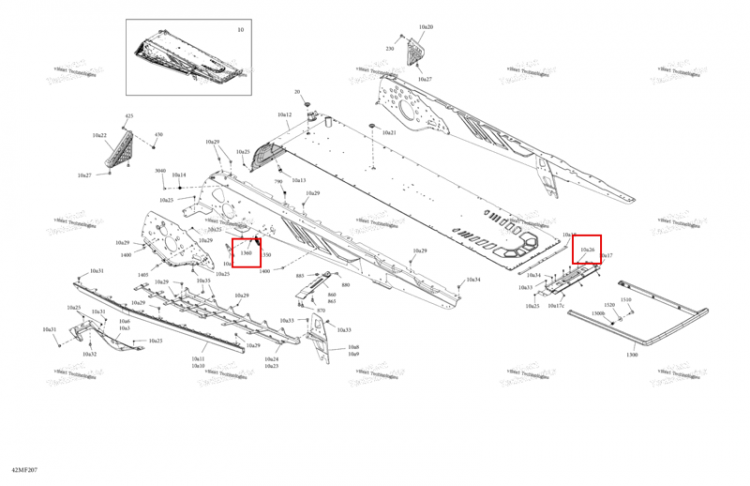 Заклёпка Ornit 4.8 × 14 Ski-Doo Summit X 850 E-TEC Turbo R (2026) (293150289)