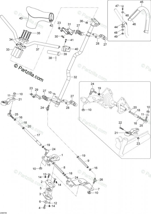 605353380 BRAS PIVOT GA. *LEVER WELD LH  Рычаг рулевой системы