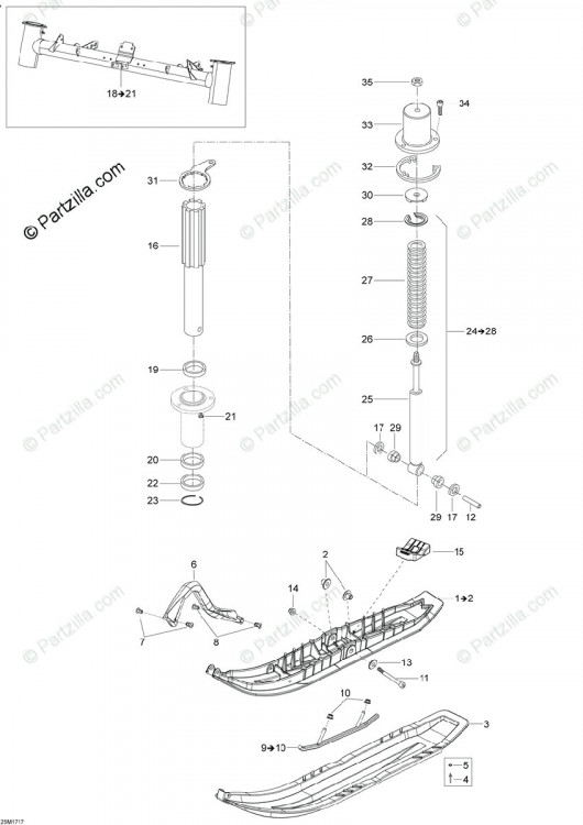505073823 *ARM-STEERING Ski-Doo