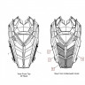 5813693 Изоляция капота левая задняя часть для снегоходов Polaris RMK/RPO RMK 5813693