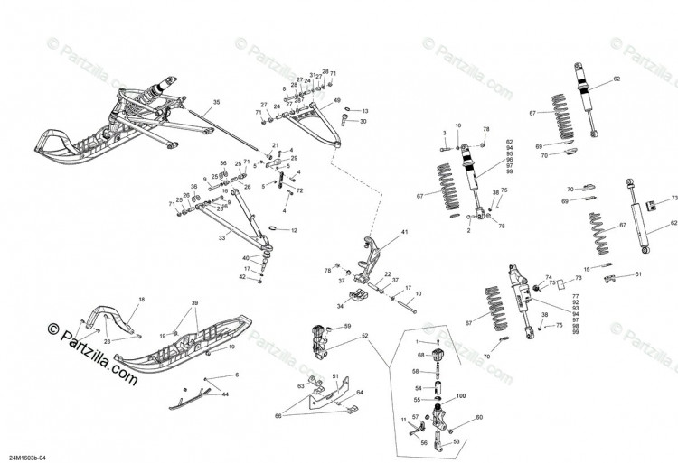 505073853 SKI-LEG MACHINED