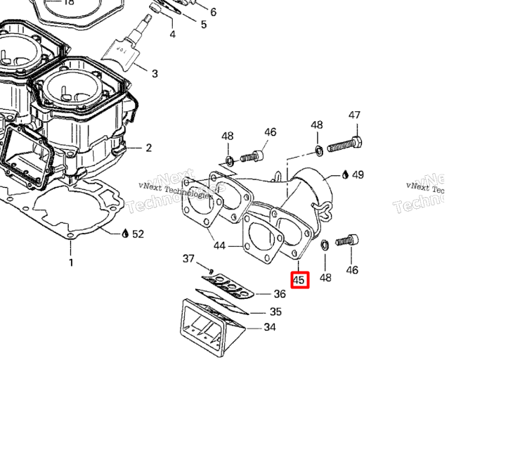 5245177 Коллектор выпускной Ski-Doo 420979633