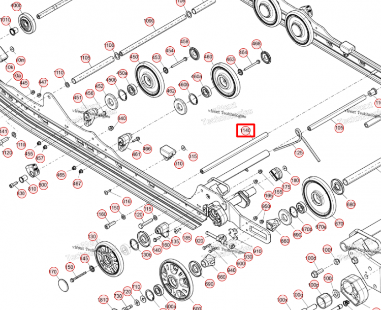 503191418 Вал подвески Ski-Doo Axle Strap