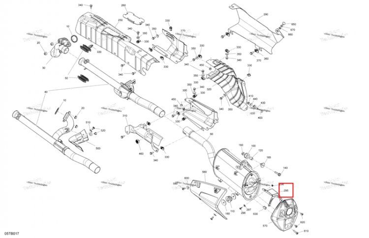 Heat дефлектор Can-Am Outlander 1000R EFI XMR (2022) (707002766)