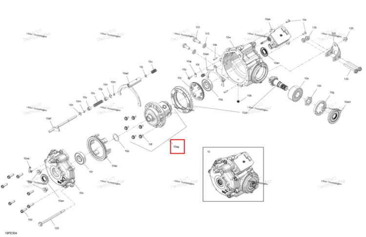 Передний дифференциал Sub в сборе Can-Am Outlander 4x4 XT 1000R (2025) (715900822)
