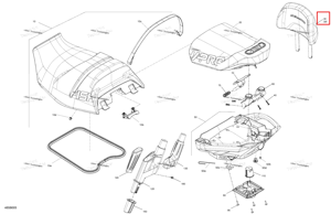 Removable пассажира спинка в сборе f Sea-Doo 269003642