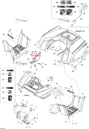 Двигатель крышка Can-Am 705002452