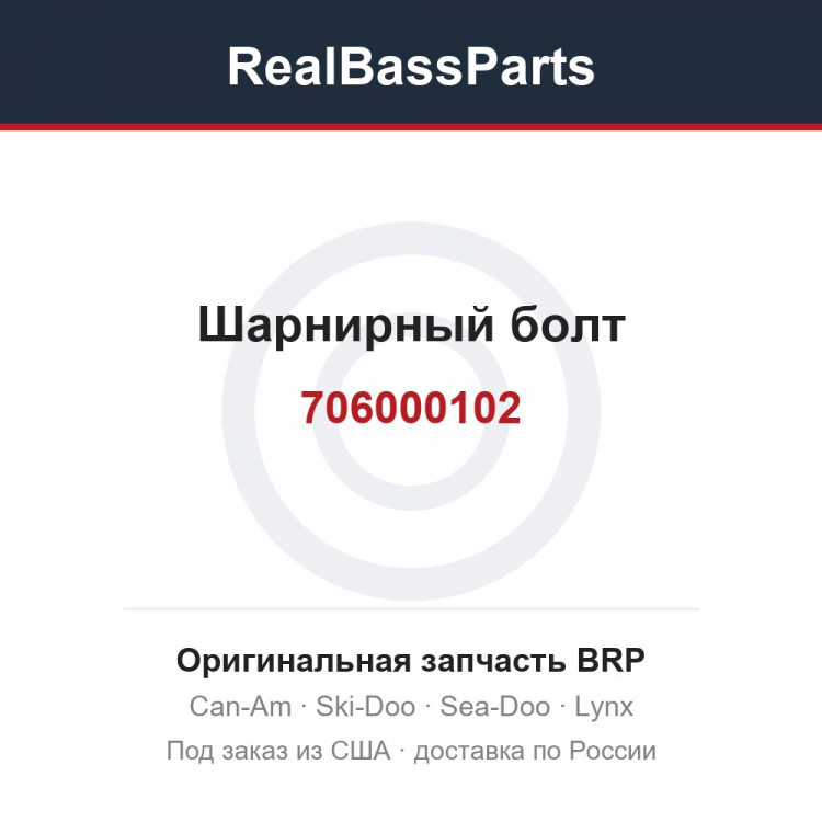 706000102 Шарнирный болт