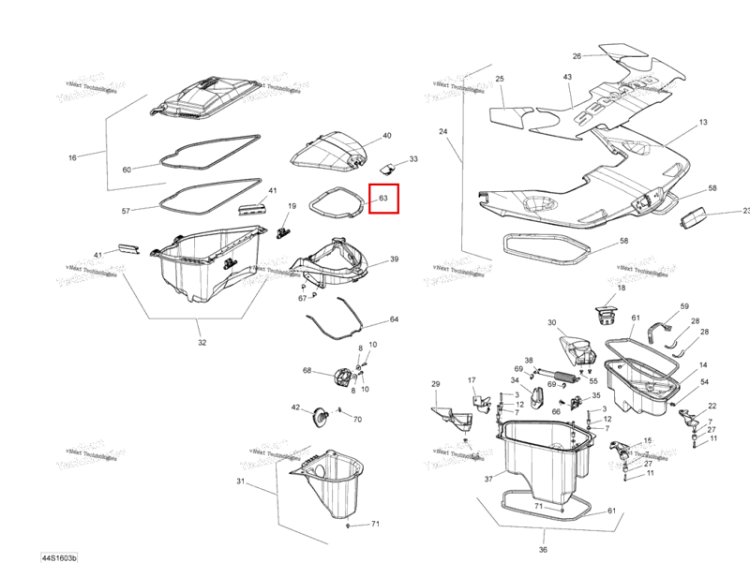 Прокладка Sea-Doo RXT (2016) (293250367)