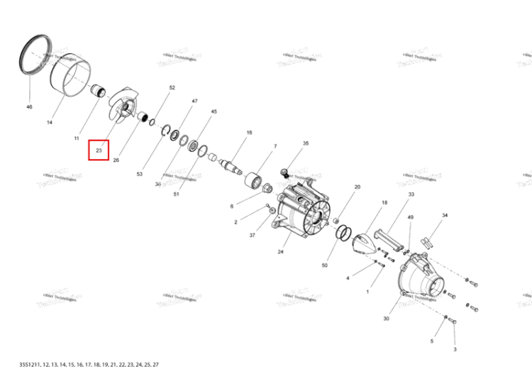Stainless Steel крыльчатка в сборе Sea-Doo RXT-X 260 RS (2012) (267000567)