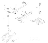 1015480-458 Стабилизатор задний поперечной устойчивости для квадроциклов Polaris RZR 800 2008-2014" 1015480-458