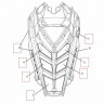 5813694 Изоляция капота правая задняя часть для снегоходов Polaris RMK/RPO RMK 5813694
