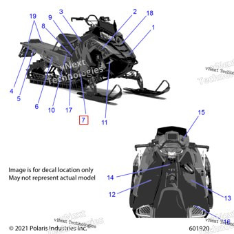 7195757 Наклейка SD панель нижний передний левый