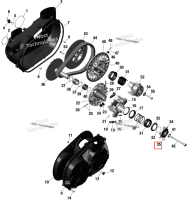 Torx винт фланцевый M8 × 25 T40 Can-Am Maverick Turbo RR XRC (2022) (420841083)