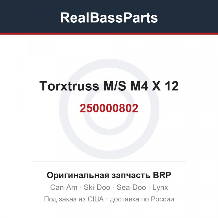 250000802 Torxtruss M/S M4 X 12