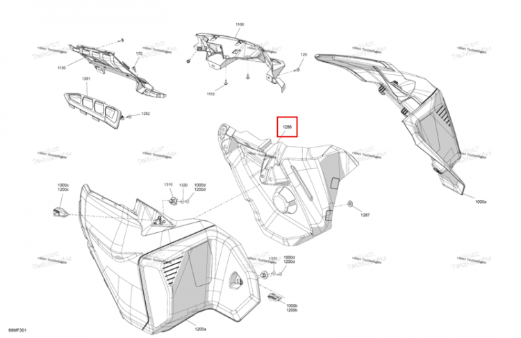 Левый Acoustic панель Ski-Doo Expedition LE 900 ACE Turbo (2026) (517309402)