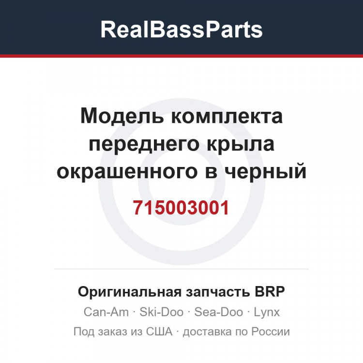 715003001 Модель комплекта переднего крыла окрашенного в черный цветцифровой камуфляж международный